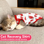 Meyeyaia recovery suit showing fit for male and female cats