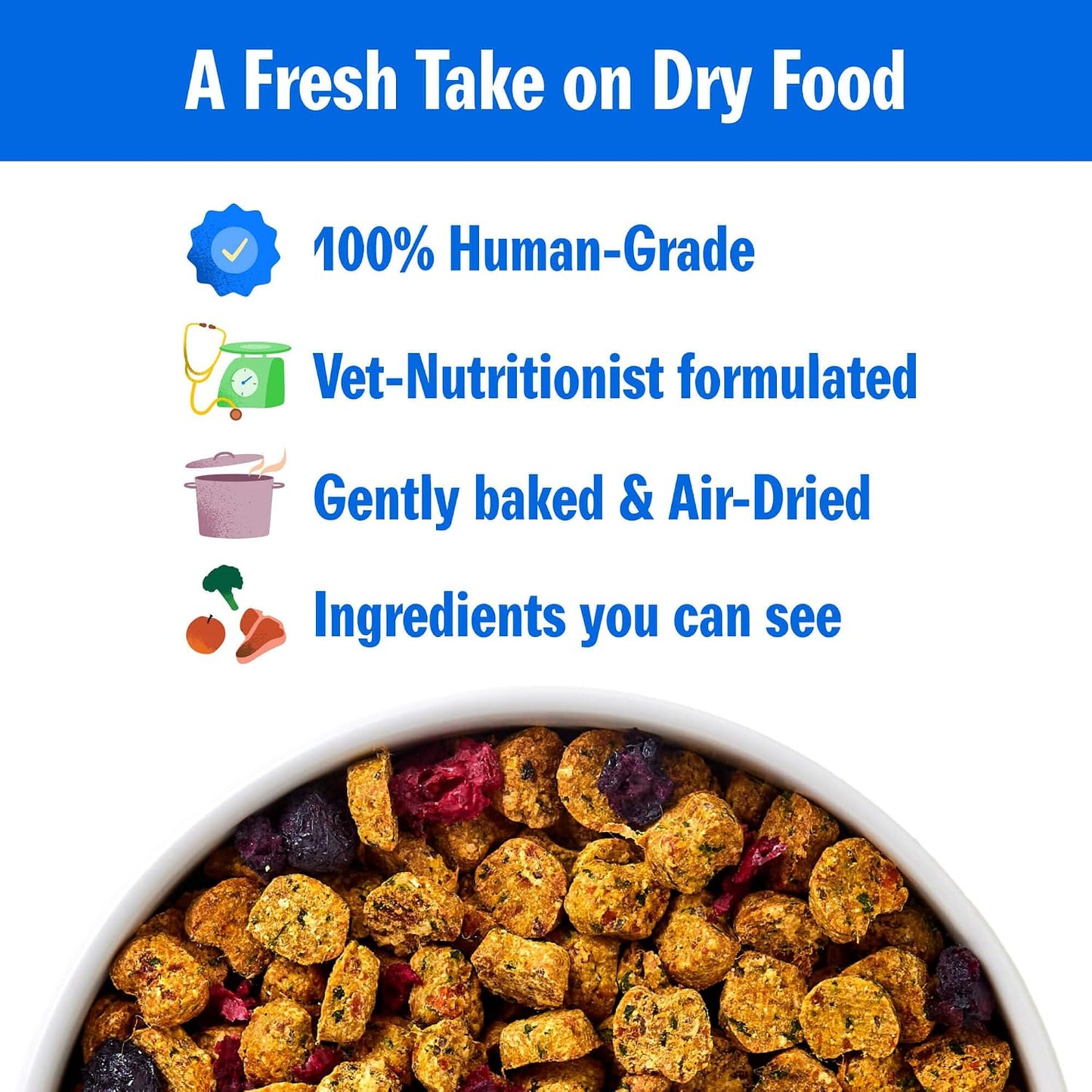 PetPlate human grade gently baked and air dried dog food box