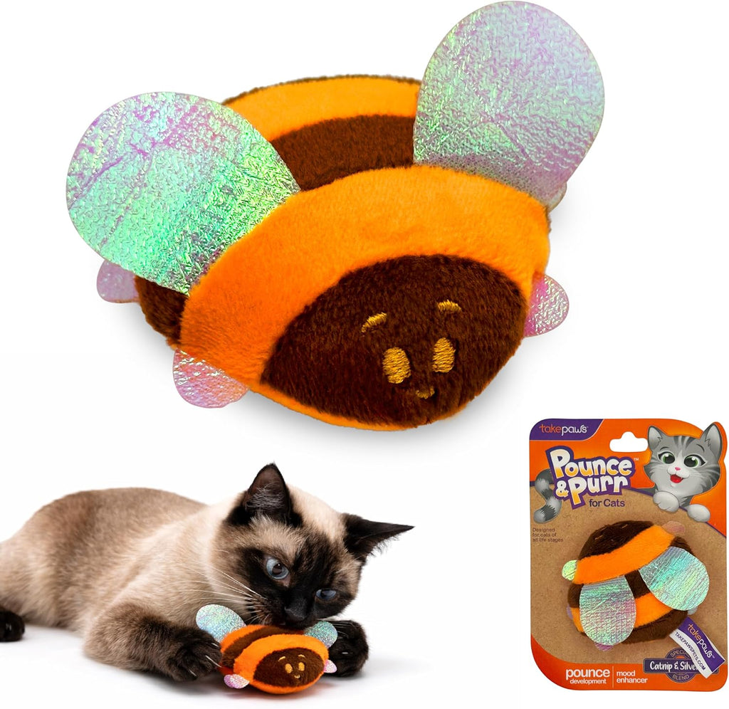 Durable lightweight interactive bug cat toy for physical enrichment