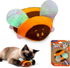 Durable lightweight interactive bug cat toy for physical enrichment