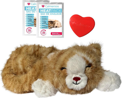 Plush Heartbeat Toy - Calming Anxiety Relief Toys for Puppies and Kittens - Heartbeat in a Soft Comforting Pet Plush for Dogs and Cats (Orange Kitty w/Heart) - Image 7