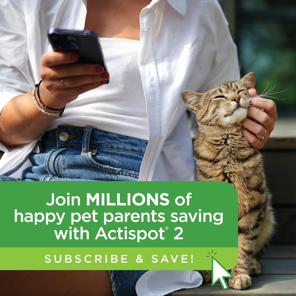 Authentic imported TevraPet Actispot II six dose supply kit for large cat flea protection