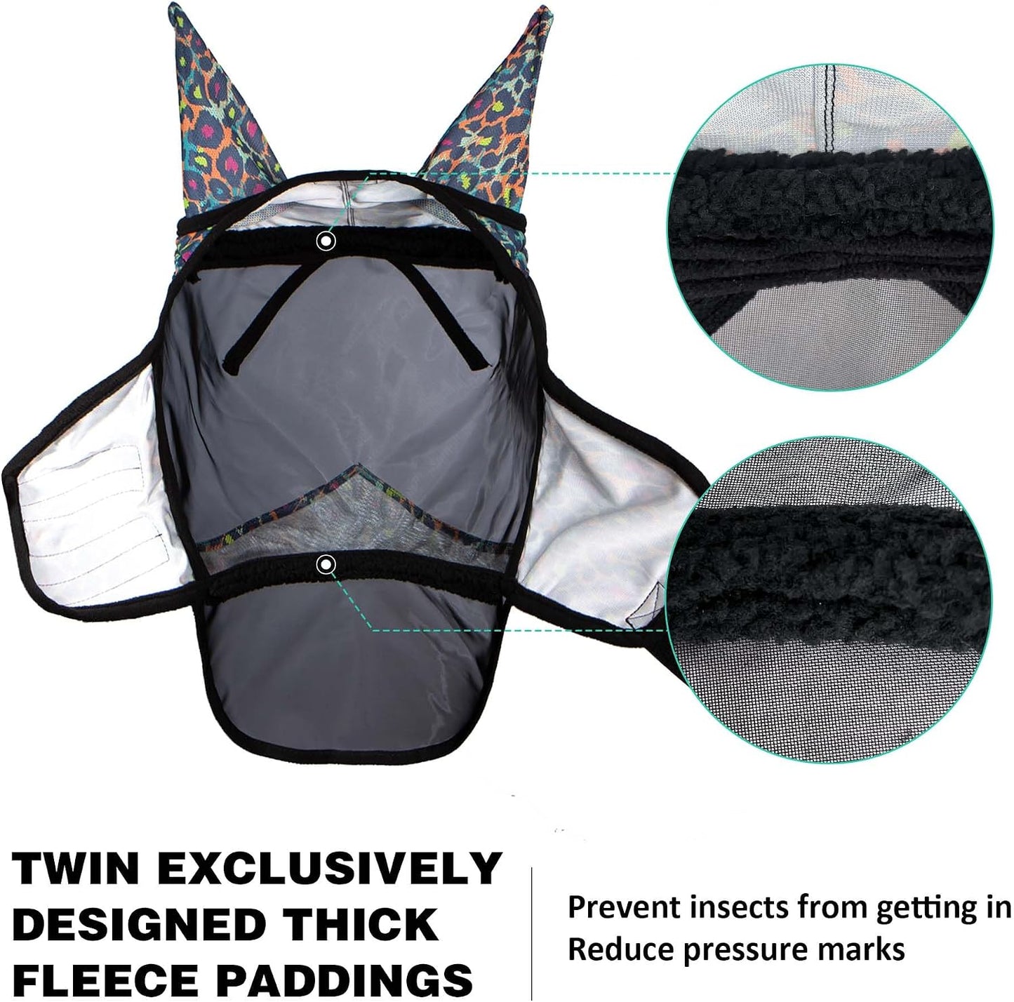 Close up of breathable nylon mesh and eye darts
