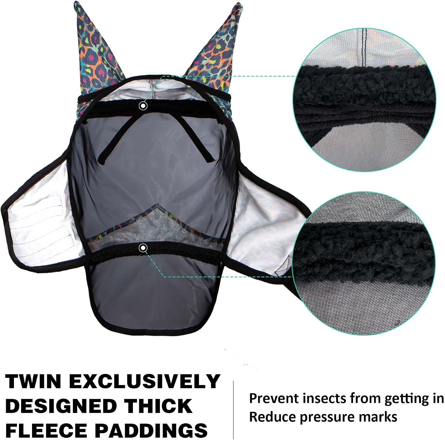 Close up of breathable nylon mesh and eye darts