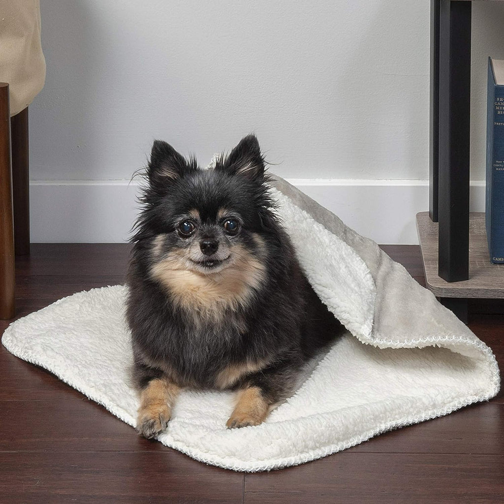 Furhaven waterproof self warming pet blanket front view for dogs and cats