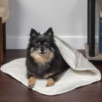 Furhaven waterproof self warming pet blanket front view for dogs and cats