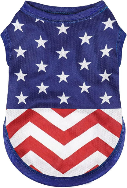 Stretchable neck and armhole detail on blue dog vest