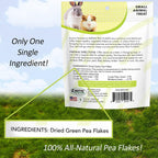 Exotic Nutrition 1 pound green pea flakes label details