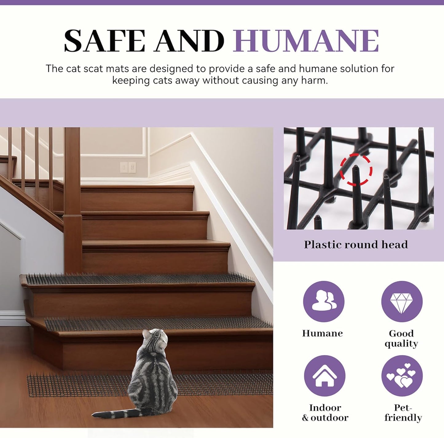 Toopify scat mat placed on indoor furniture to prevent cat scratching
