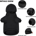 Back view of GreenJoy hooded sweatshirt for pets
