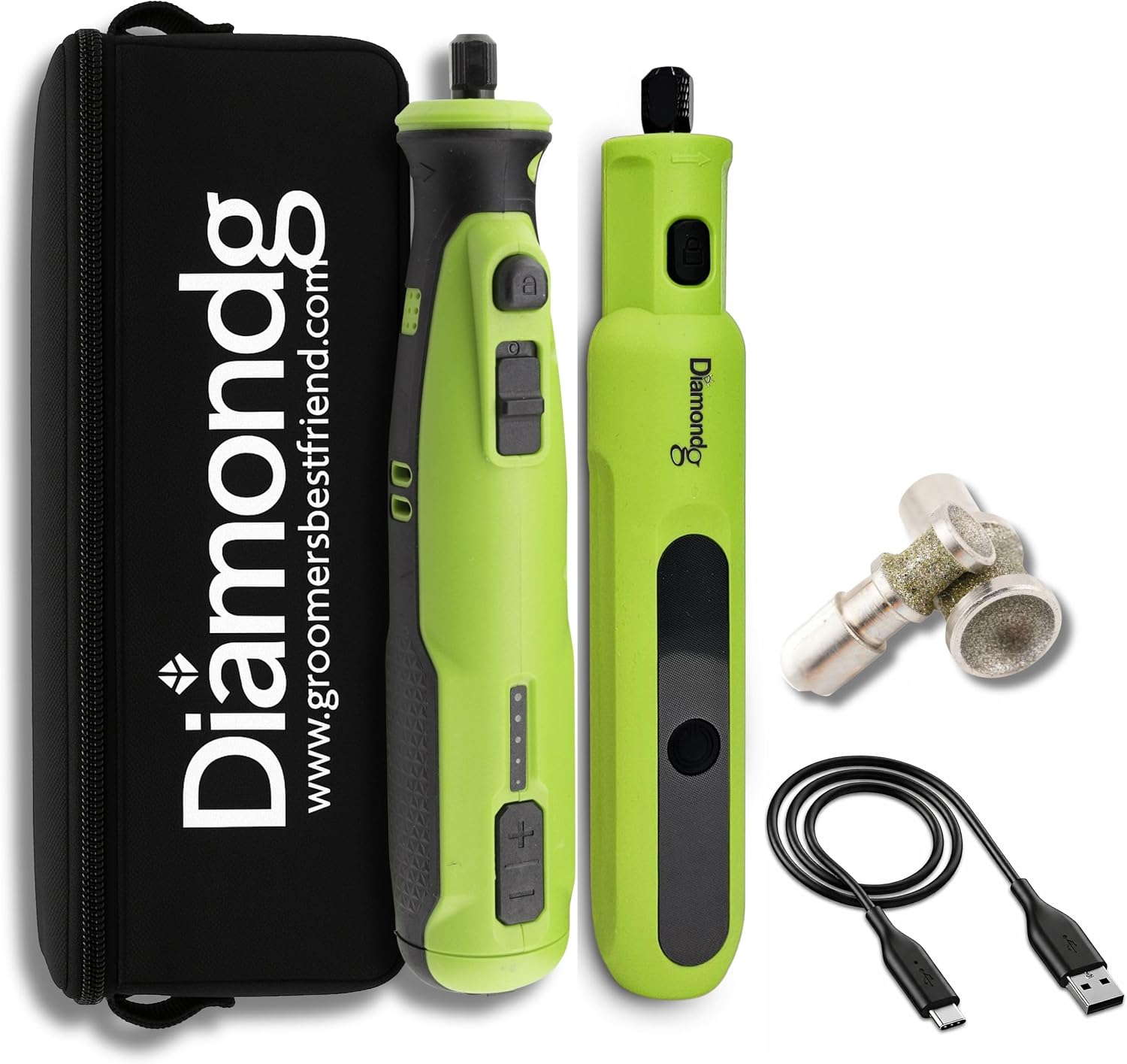 Diamondg Cordless Dog Nail Grinder with Quiet Sound & LED Tip for Large & Small Dogs, 4hrs. Runtime - Electric Dog Nail Trimmer, Heavy Duty Rotary Tool Alternative to Toenail Clippers & Filers - Image 15