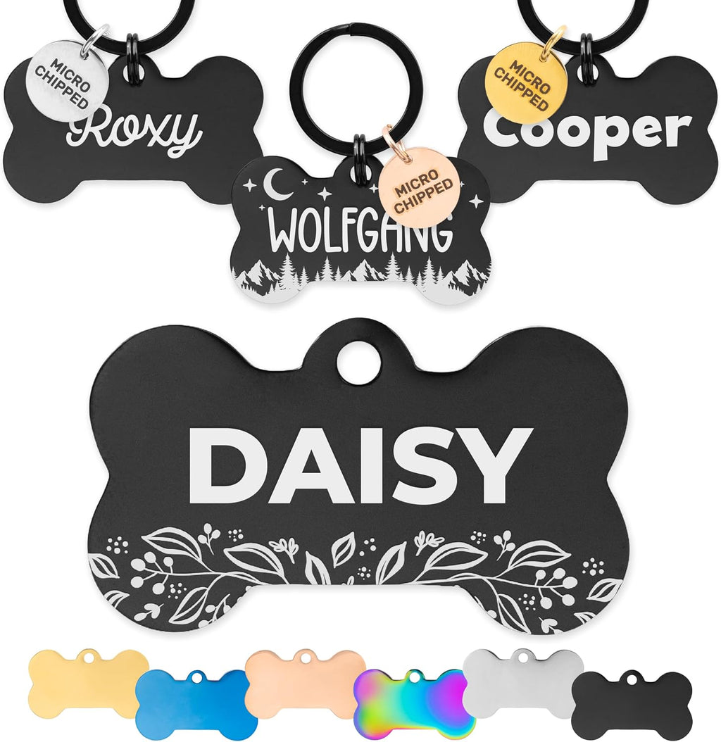 ExcelMark Pet ID Tags - Customized Dog and Cat Tags (Round, Gold) - Image 14