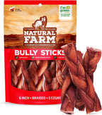 Natural Farm Odor-Free Braided Bully Sticks (6 Inch, 10 Pack) - 100% Grass-Fed Beef, Grain-Free, Low Fat & Fully Digestible Dental Treats - Safest Long Lasting Pizzle Chews to Keep Your Dog Busy - Image 11