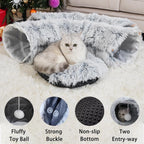 LVUVXVAV kitten tunnel house with detachable and machine washable center mat cushion