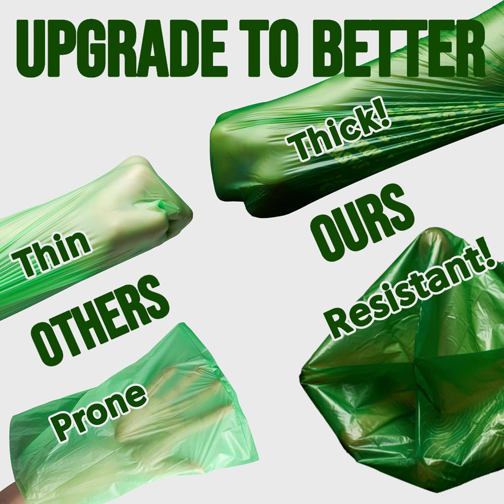 Ultra Thick & Deep RockRhino Dog Poop Bags for Large & XL Breeds | 4-Layer Interlocked Bottom | 100% Home Compostable, 0% Plastic | Vanilla-Scented | 60 Bags, Easy Open Tie Handles, Not for Scooper - Image 9
