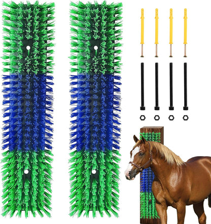 Livestock Scratch Brush for Cattle, Horses, Goats, Cow, Durable Scratching Brush, Massage Grooming Tool for Healthy Coat, Relieves Itching, Easy Install on Fence Posts(2pcs, Gray) - Image 9