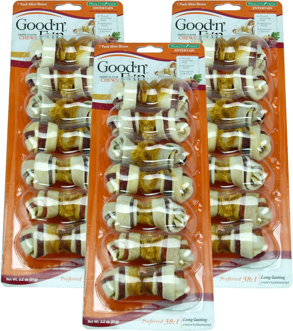 Good'N'Fun Triple Flavor Mini Rawhide Chews, 25-Count - Image 11