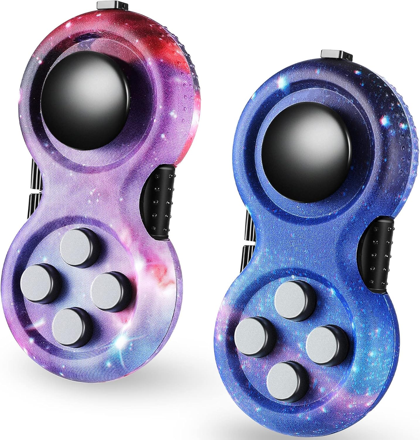 Skylety Fidget Controller Pad front view showing starry purple pattern