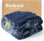 Bedsure Dog Blankets for Large Dogs, Fluffy Waterproof Dog Blanket for Couch Protector and Bed Washable, Fuzzy Faux Fur Pet Throw Blankets for Calming, Dog Accessories, XL, 50x60 inch, Tie-dye Grey - Image 15