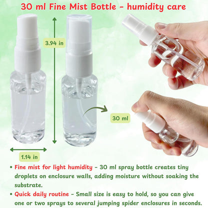 Jumping Spider Water Dispenser Enclosure Accessories, Mini Water Dispenser and Mist Bottle with 10 Replace Cotton Cores, Jumping Spider Habitat Decoration Tarantula Enclosure Accessories (White, 5 ML) - Image 3