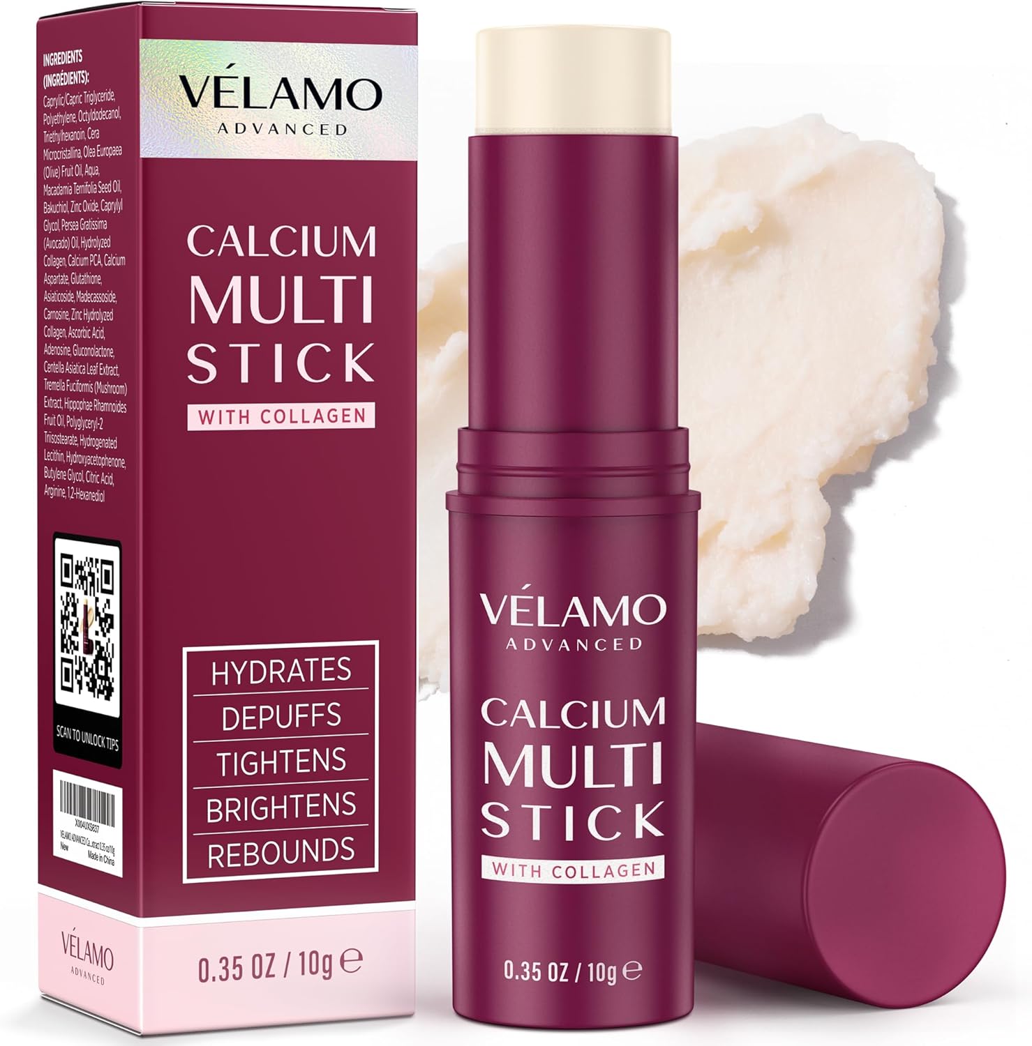 Velamo Advanced Calcium Multi Balm Stick front view anti aging treatment