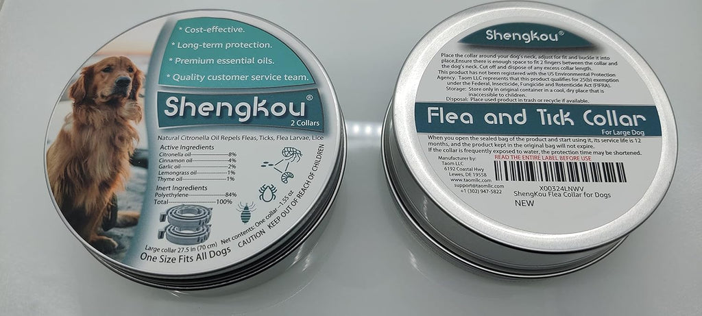 ShengKou flea and tick collar set contents