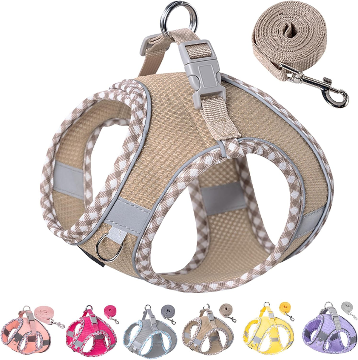 Petank Dog Harness for Small Medium Dogs No Pull, Puppy Harness and Leash Set, Step in Dog Harness for Walking, Running, Training, Small Dog Vest (Pink, XXS) - Image 11