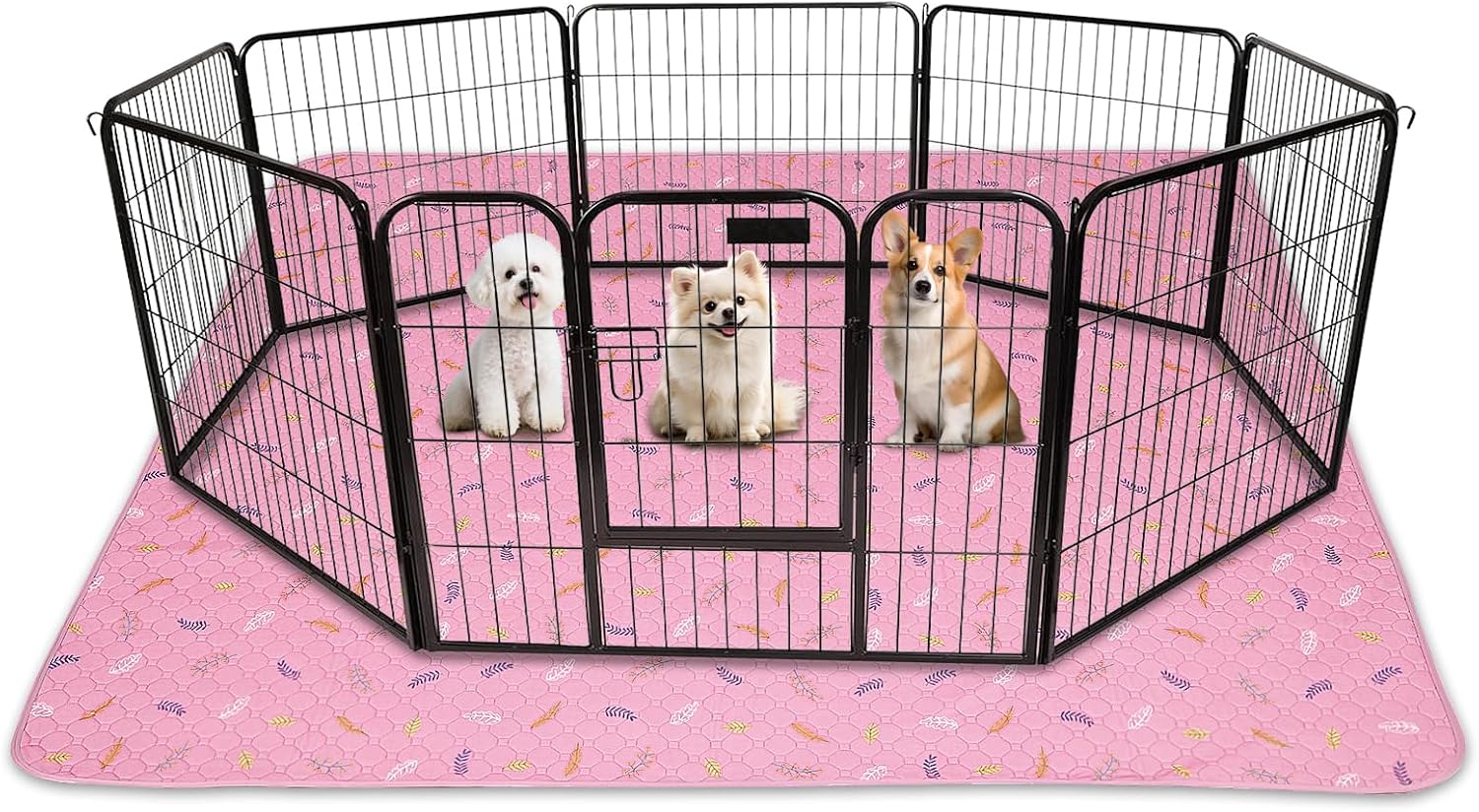 Sunheir Washable Pee Pads for Dogs , Thick Heavy Absorbency Reusable, Prevent Leakage, Waterproof , Non-Slip Pee Pads for Puppy Playpen, Crate, Whelping Box, Potty Training, Grey, 2 packs - Image 12