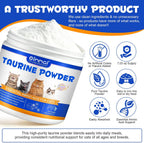 Feline health supplement powder for heart and vision support