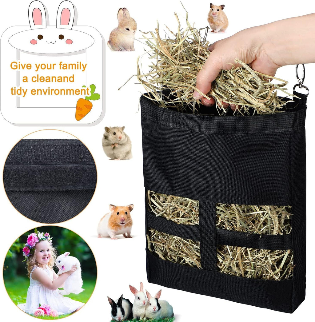 Frienda rabbit hay bag attached to wire cage