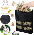 Frienda rabbit hay bag attached to wire cage