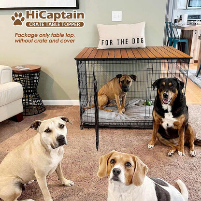 HiCaptain furniture style dog crate transformation top panel showing non slip edges