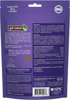 Close up of Get Naked chicken flavor cat treat packaging