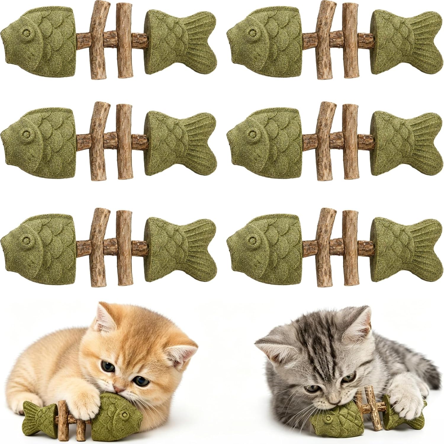 Interactive fishbone chew toy for boredom relief and pawing