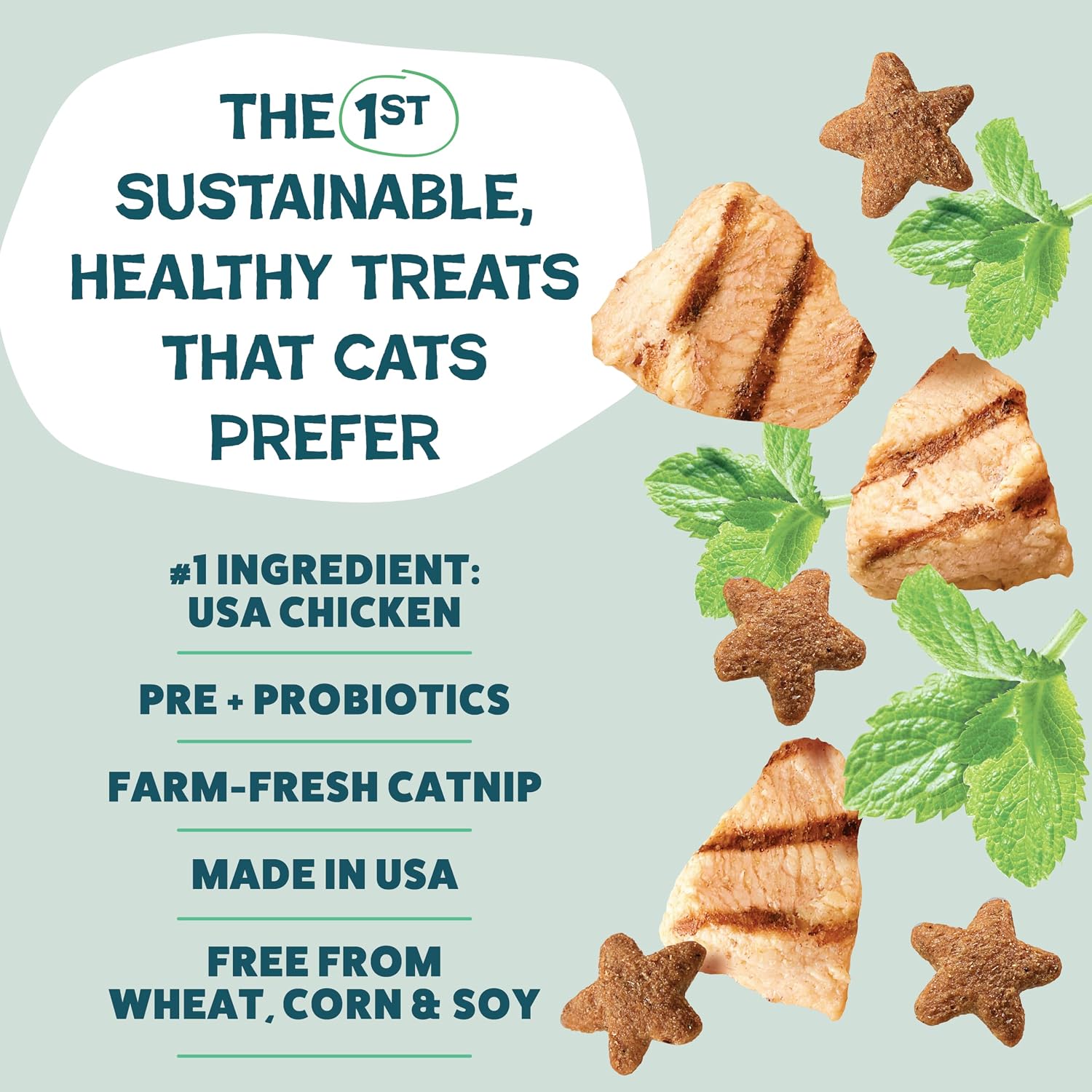 USA imported grain free cat snacks for digestive support