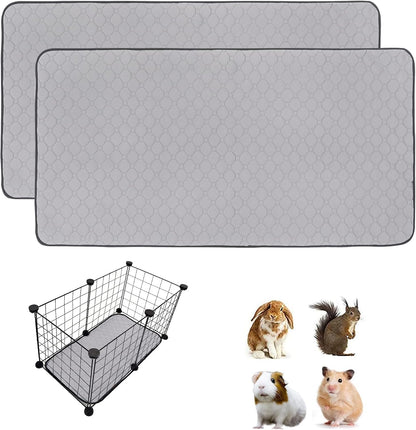 2Pack Guinea Pig Cage Liners, LWYMX 24''X48'' Washable Guinea Pig Pee Pads, Non Slip Reusable Super Absorbent Guinea Pig Training Mat Bedding Fleece for Small Animals Hamster Rabbit Chinchilla Rat - Image 10