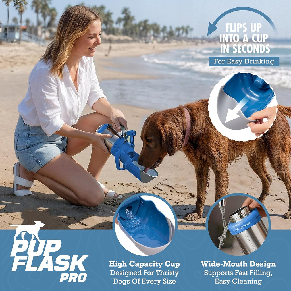 Leak proof portable dog hydration bottle with secure twist lock cap mechanism