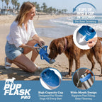 Leak proof portable dog hydration bottle with secure twist lock cap mechanism