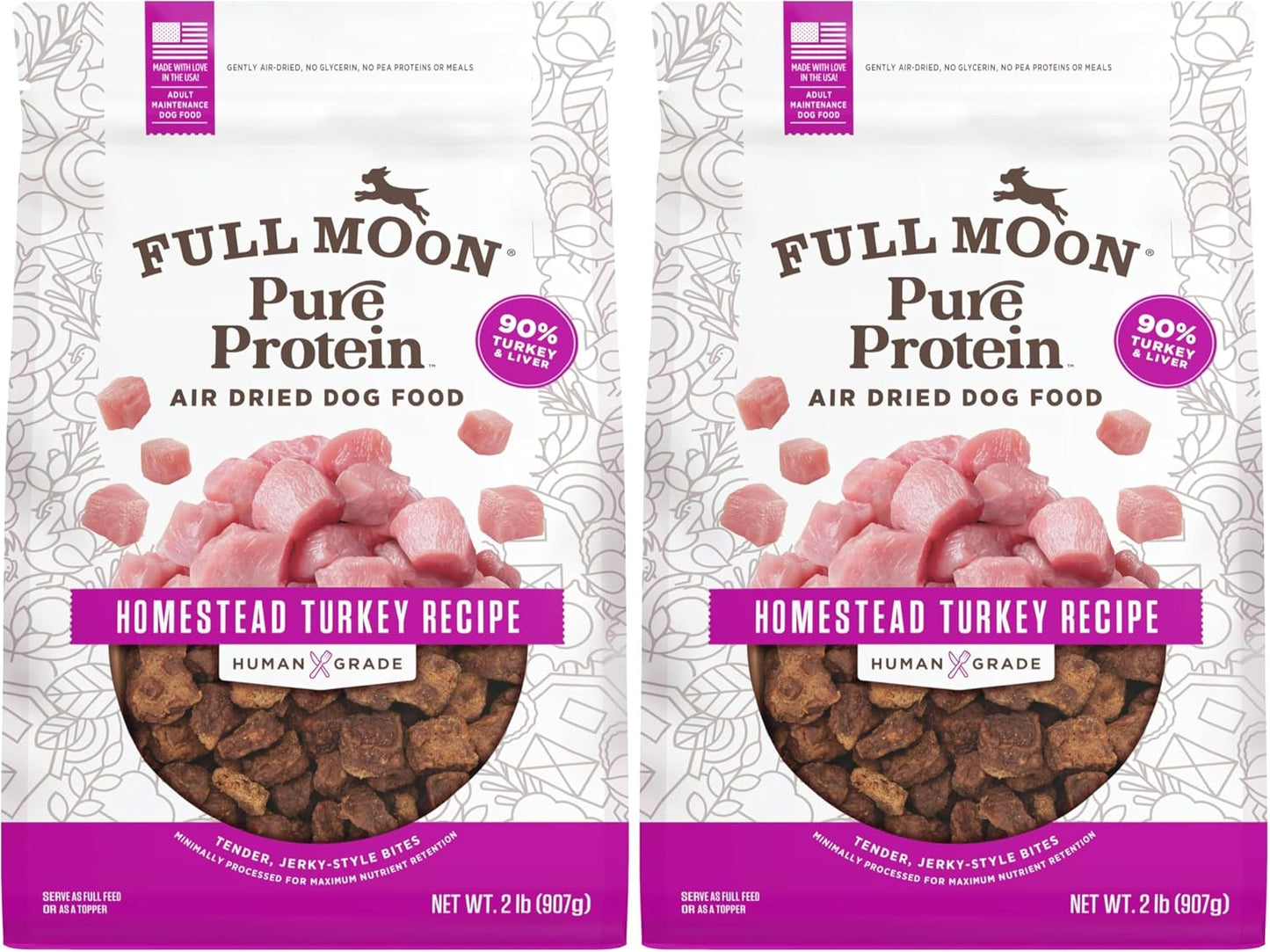 Full Moon Pure Protein Air Dried Dog Food | Homestead Turkey Recipe 2lb - Image 10