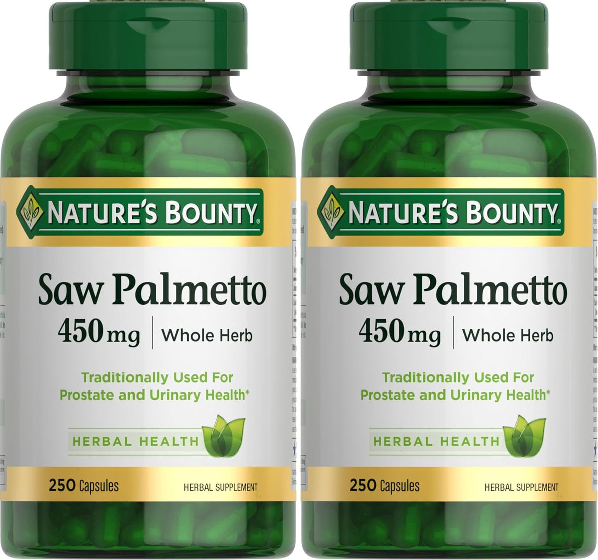 Nature's Bounty Saw Palmetto Support for Prostate and Urinary Health, Herbal Health Supplement, 450mg, 250 Capsules - Image 7