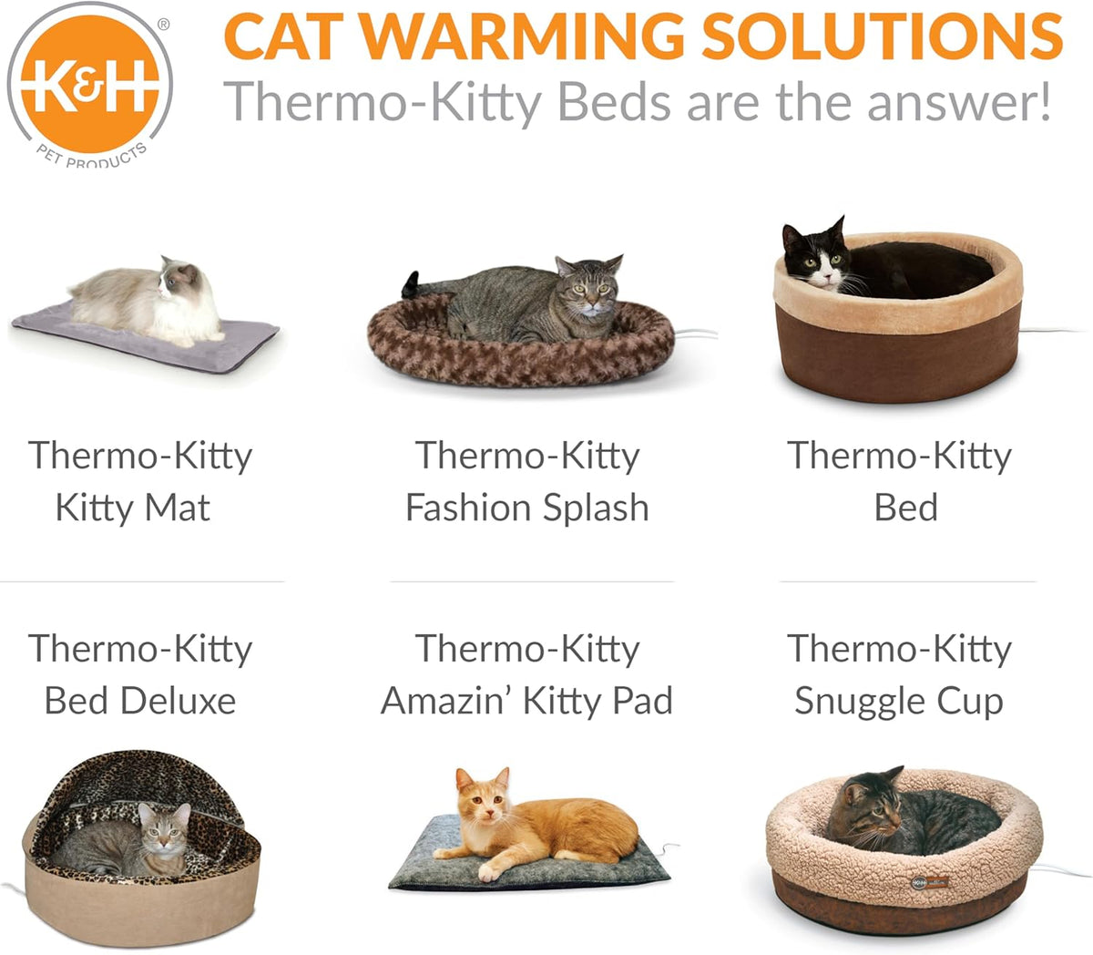 K&H Pet Products Thermo-Kitty Bed Heated Cat Beds for Large Indoor Cats & Dogs, Calming Warming Pillow Pet Bed, Machine Washable, Removable Heater, Safety Listed - Large 20" Round Mocha/Tan - Image 10