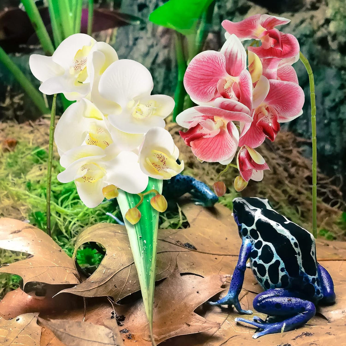 Chuangdi artificial phalaenopsis orchid full length 27.5 inches view