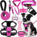 Yxfdoyt no pull dog harness set pink front view