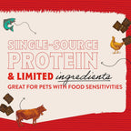 High protein salmon jerky bites for small and large dogs