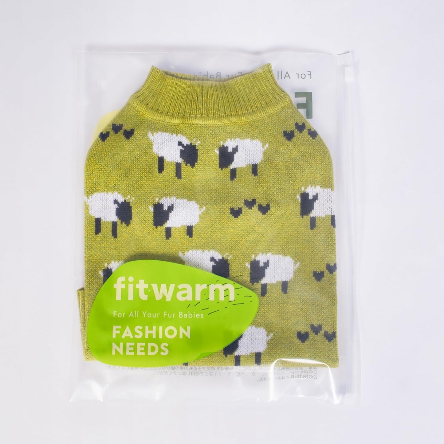 Fitwarm funny sheep jumper back view showcasing full coverage length