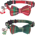 Boy Cat Collar Breakaway with Bell, Blue Plaid Cat Shirt Collar - Image 14