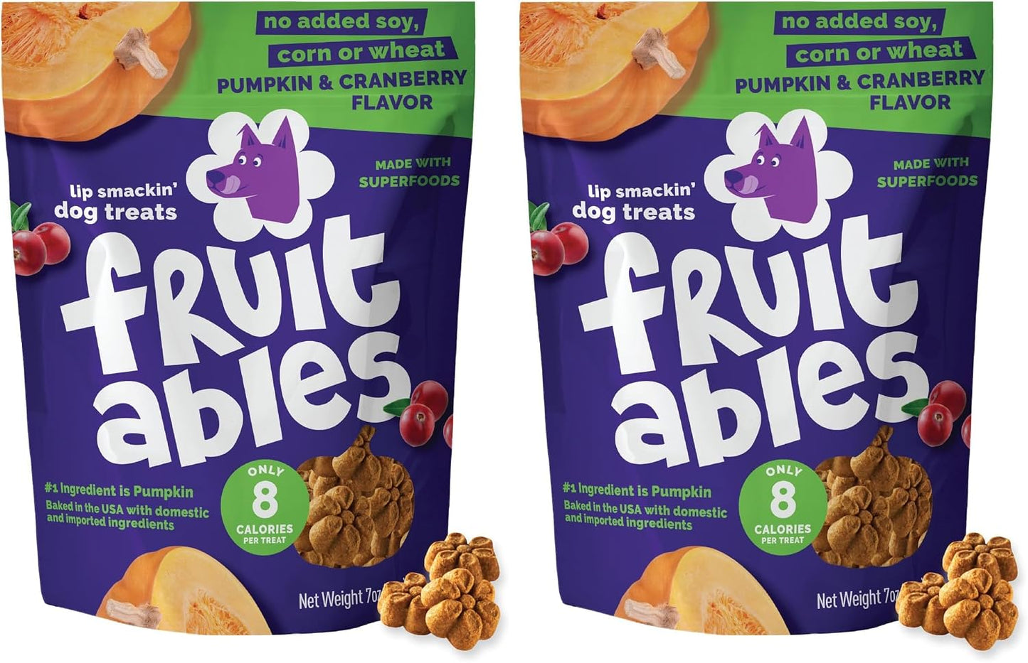 Fruitables Baked Dog Treats, Healthy Pumpkin Treat for Dogs, Low Calorie & Delicious, No Wheat, Corn or Soy, Made in the USA, Pumpkin and Blueberry Flavor, 12oz - Image 14