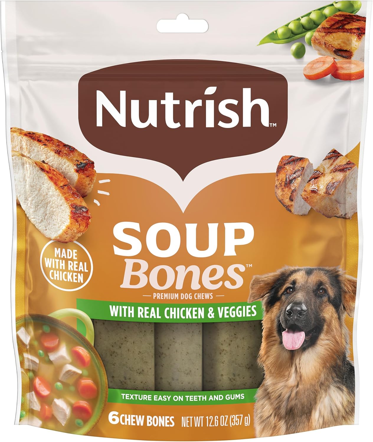 Nutrish Soup Bones Premium Dog Chews with Real Chicken and Veggies, 11 Chews, Packaging May Vary (Rachael Ray) - Image 11