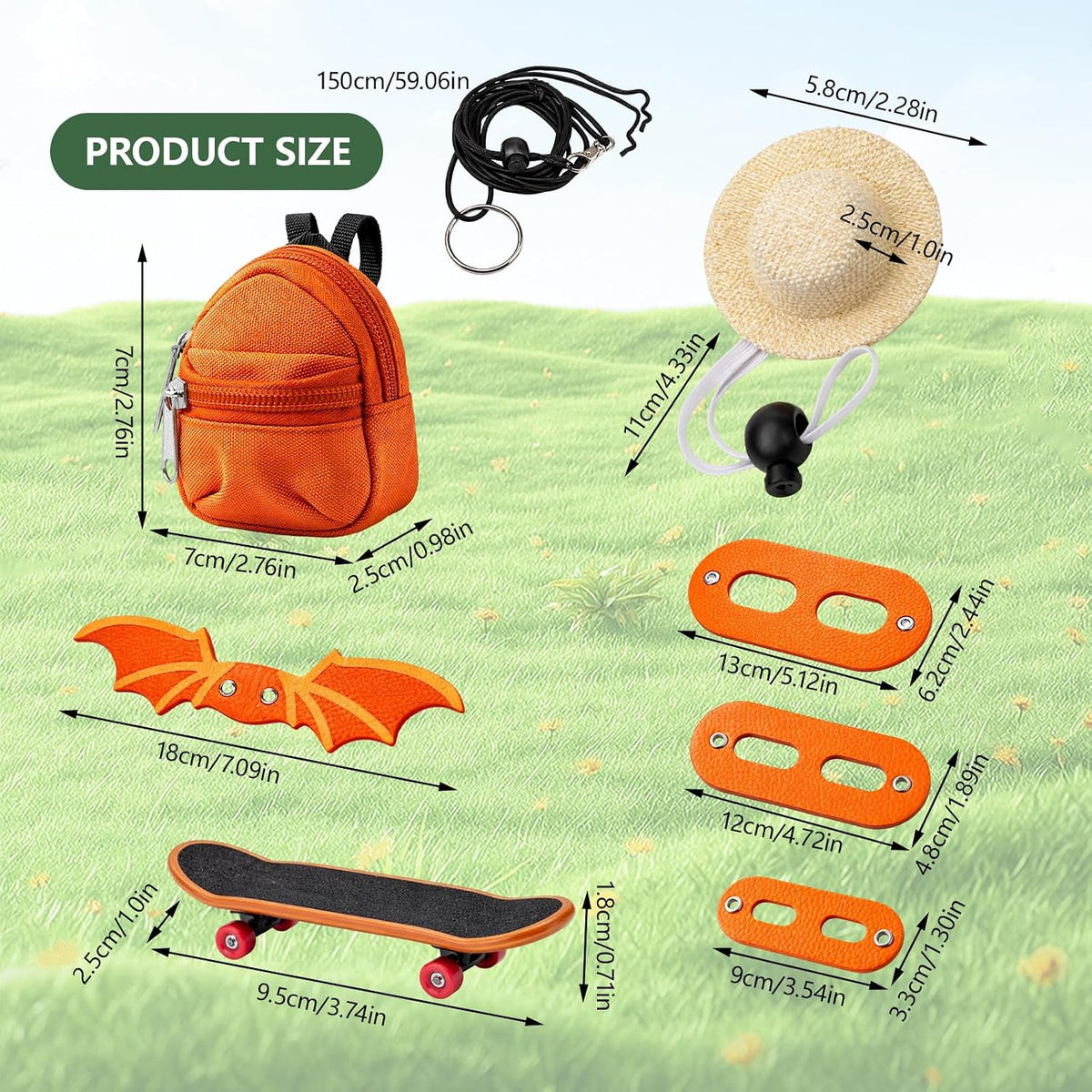 Adjustable lizard harness with leash attached for safe outdoor walking.