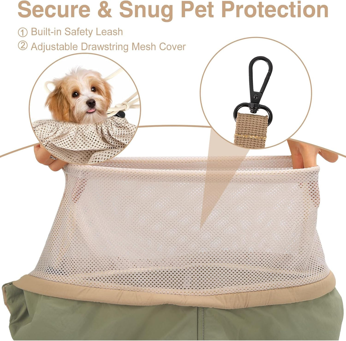HÃ¶nPom pet sling carrier showing wide comfortable shoulder strap